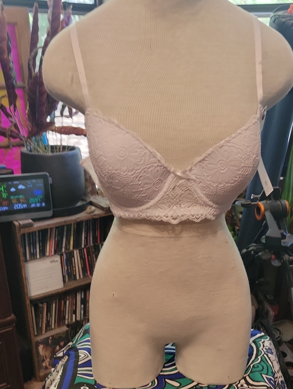 Lace Demi Bra - White